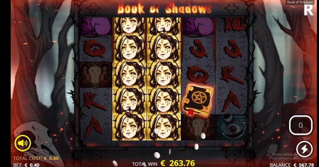 Book Of Shadows slot machine online casino gambling big win