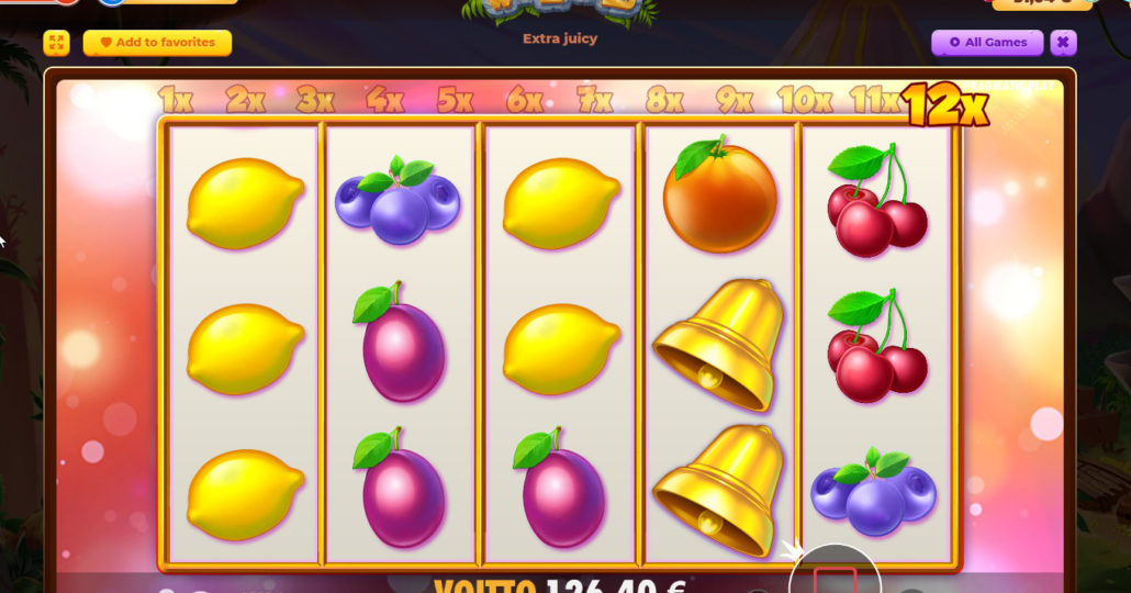 Extra Juicy slot machine online casino gambling big win
