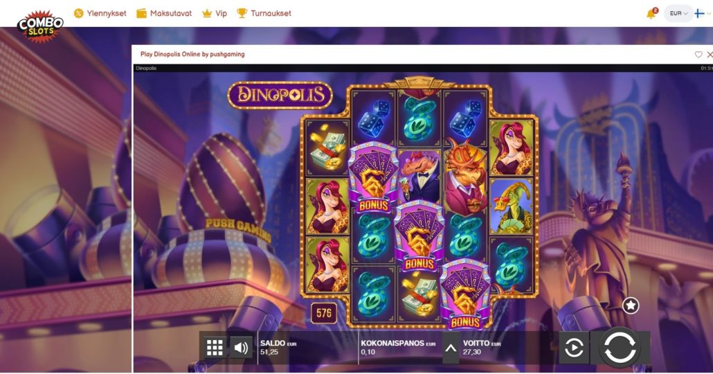 Dinopolis slot machine online casino gambling big win