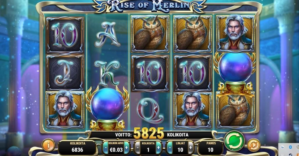 Rise Of Merlin slot machine online casino gambling big win