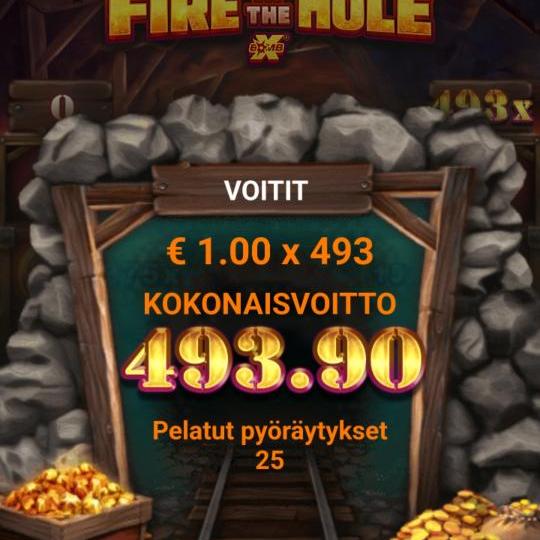 Fire in the hole – Lataamo (493.90 eur / 1 bet) | Kapteni85