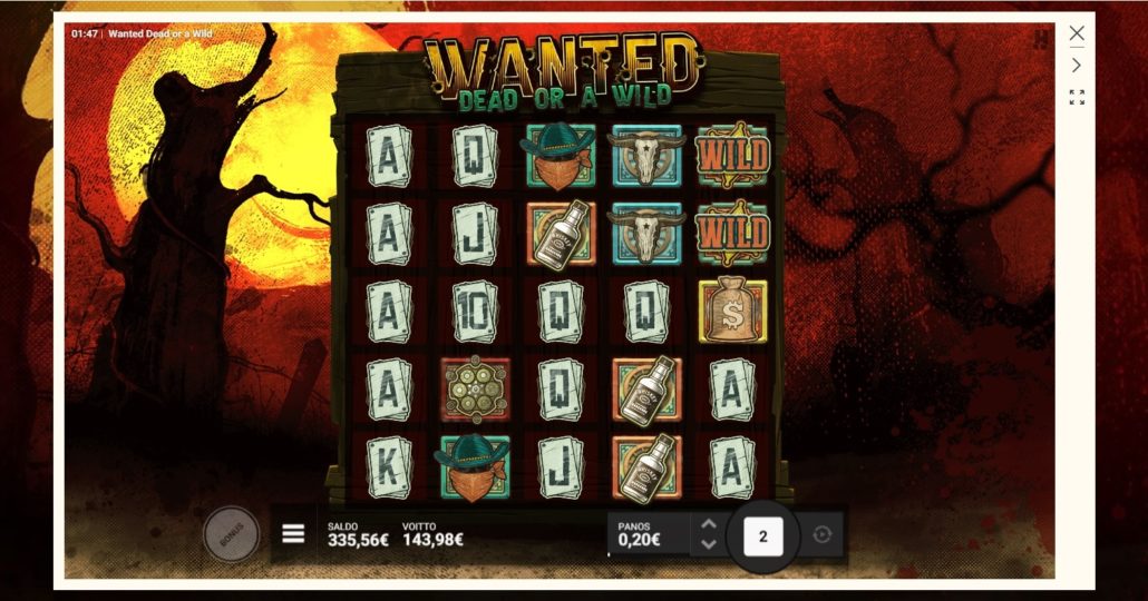 Wanted Dead Or A Wild slot machine online casino gambling big win