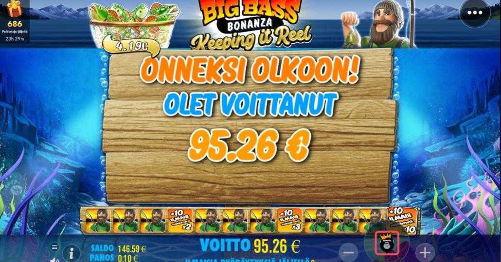 Big Bass Bonanza Keeping It Reel slot machine online casino gambling big win