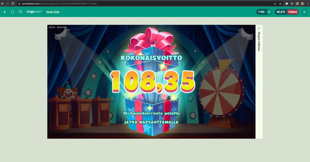 Dork Unit slot machine online casino gambling big win