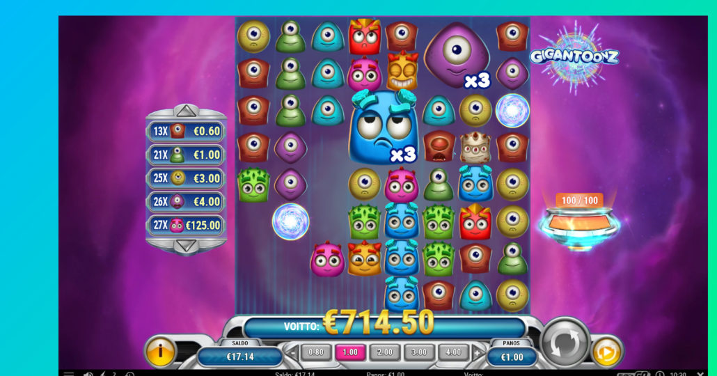 Gigantoonz slot machine online casino gambling big win