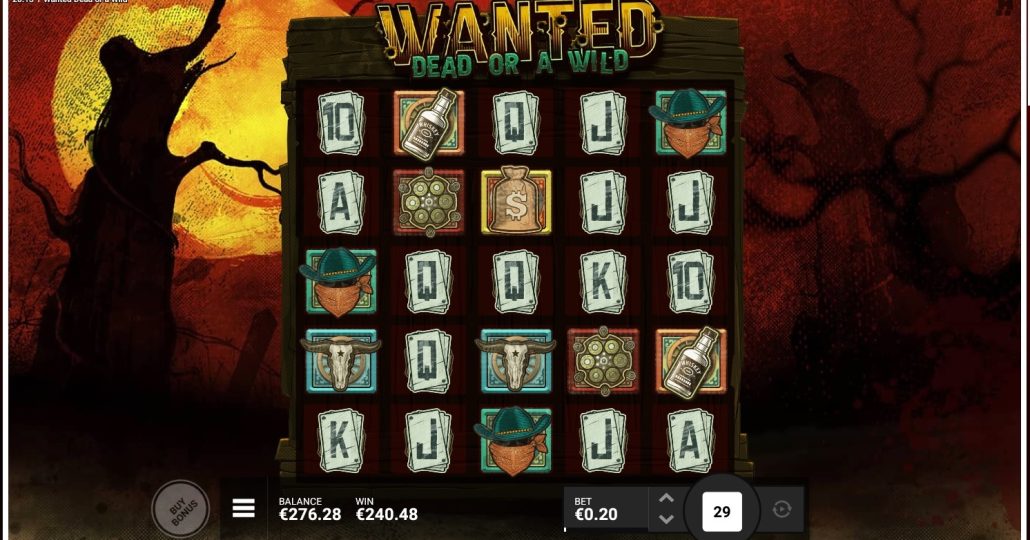 Wanted Dead or a Wild – Betsson (240.4 eur / 0.2 bet) | wunder90